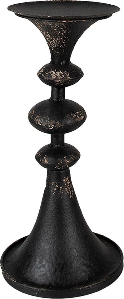 Clayre & Eef Kandelaar 34 cm Zwart Metaal