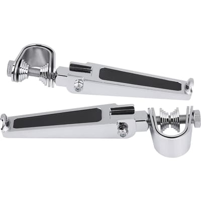 Motorfiets Voetsteunen met Motorbeschermbeugelklemmen voor Motorfiets 1  tot 1?14 white