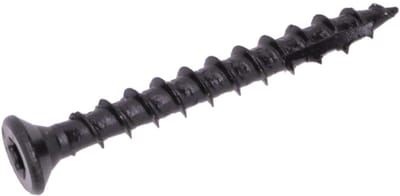 Woodies - Ultimate schroeven - Torx 20 Platkop - 4,0 x 50mm - Voldraad - RVS zwart (200 stuks)