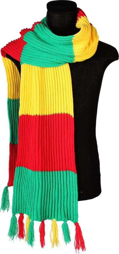 Sjaal Carnaval Deluxe - Rood-Geel-Groen - One Size - Een Stuk