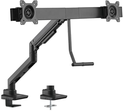 Goobay Dubbele monitorbeugel Office, 17 en 32 inch (43–81 cm), max. 9 kg, zwart