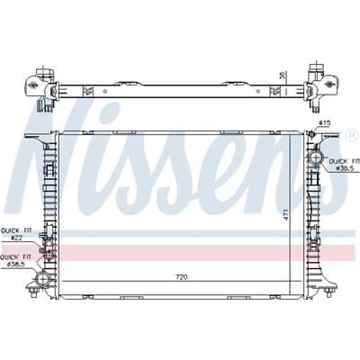 Radiator, motorkoeling NISSENS 60359