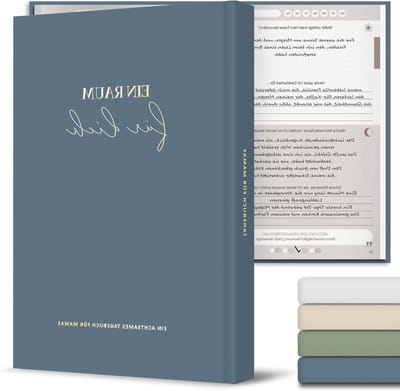 Dagboek voor Zelfzorg in Morandi Blauw met Eenvoudig Patroon - Perfect voor Persoonlijke Reflectie en Organisatie