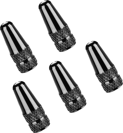 Somstyle 5x Ventieldopjes Fiets - Voor Mountainbikes & Racefietsen - Metaal - Geschikt voor Presta Ventiel - Zwart