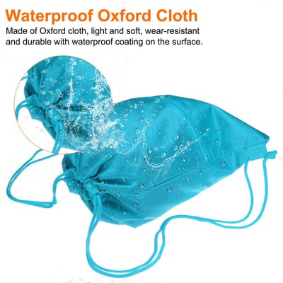 Gymtas Rugzak 40 x 49 cm Oxford Stof Groothandel Trekkoord Tas Uniseks Waterdichte Trekkoord Tas met Ritszakken voor Sport Gym Reizen Zwemmen, Zeeblauw, zeeblauw, 16.5" x 19.3"