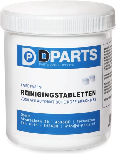 80x Dparts 2-fasen reinigingstabletten - 3,5g per tablet - reinigt en beschermt koffiemachine - Geschikt voor Jura Bosch Siemens EQ Miele Pilips Saeco Krups - koffieolie tabletten - reiniger - reiniging koffie
