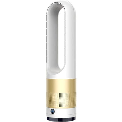 Fan Bladeless Elektrisch 18 Inch Thuis Tafelblad Schudden Hoofd Luchtkoeler Vloer Luchtzuiveringsventilator US Plug goud