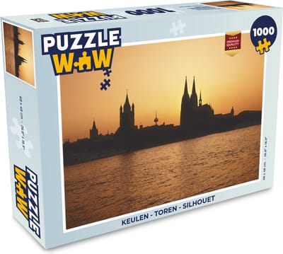 Puzzel Keulen - Toren - Silhouet - Legpuzzel - Puzzel 1000 stukjes volwassenen