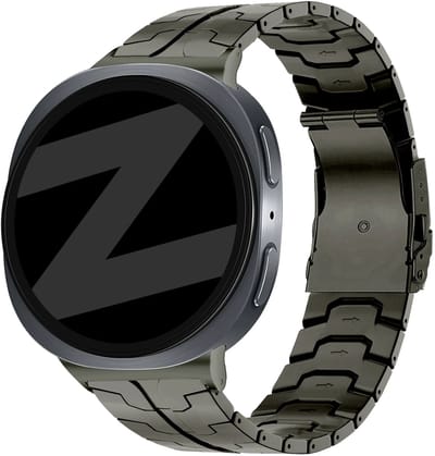 Bandz Stalen band 'Iron' - Hoogwaardig metalen bandje geschikt voor Samsung Galaxy Watch 9 (40/44mm) / Watch 8 (40/44mm) / 8 Classic (46mm) - Inclusief inkort set (grafiet)