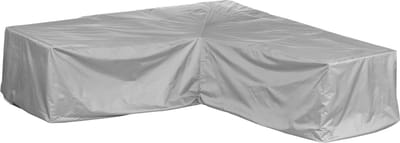 Beschermhoes voor loungeset L-vorm | 237 x 237 x 80 cm | polyesterweefsel, Kleur: taupe (lichtgrijs)