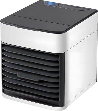 Mini Air Cooler - Persoonlijke Ventilator - Persoonlijke Koeling - 4-in-1 Functie - 375 ml Tank - Wit