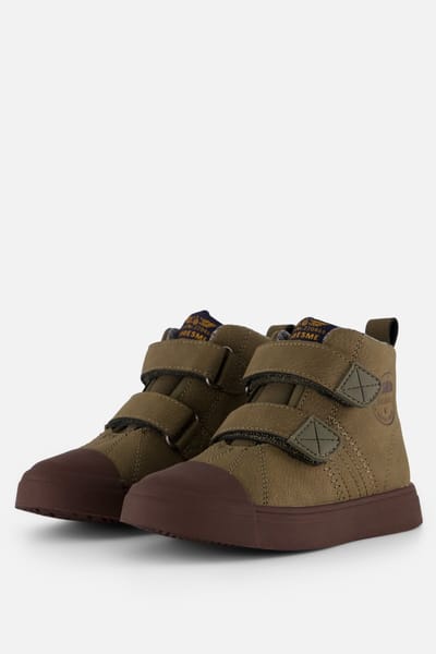 Shoesme Donkergroene Water-Proof Bootie - Sneakers Kinderen - Jongens - Green - Microfiber nubuck - Maat 23