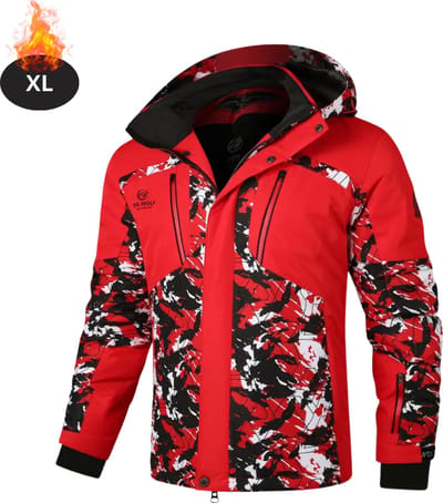 Livano Skipak - SkiBroek - Skijas - Ski Suit - Wintersport - Heren - Winter - Warm Fleece - Rood - Maat XL