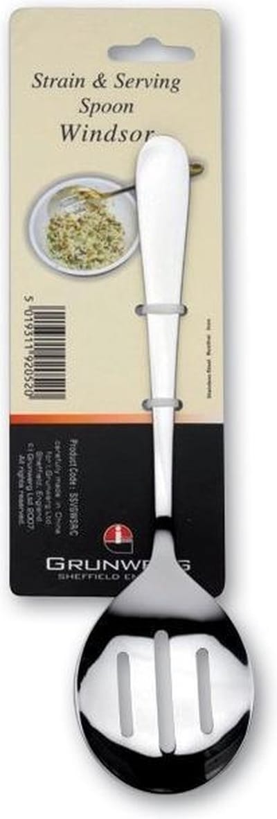 Opscheplepel - RVS - Lepel met sleuven - vaatwasmachine bestendig - Windsor