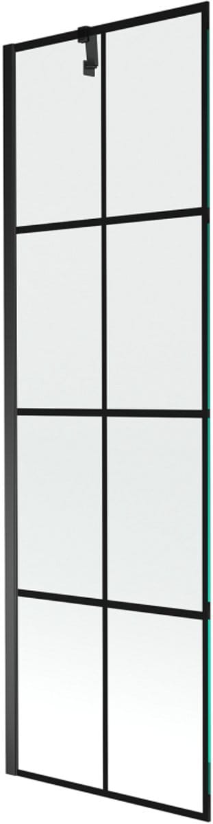 Mexen Next 1-delige badscherm 60 x 150 , zwart raster, zwart - 895-060-000-00-77-70