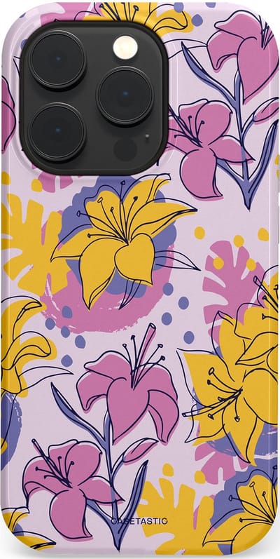Casetastic Hoesje Geschikt voor Apple iPhone 14 Pro Magsafe - Stijlvolle Beschermende Duo-layer Case - Flora Fantasia