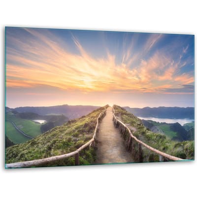 TMK ArtDeko - Snijplank - 40x30 - Glazen - Kleurrijk Landschap