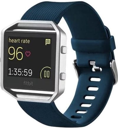Siliconen sport bandje geschikt voor Fitbit Blaze - KELERINO. - Donker Blauw