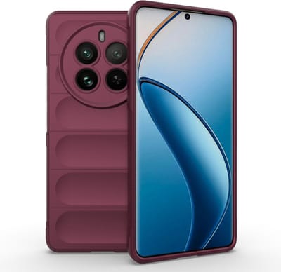 Hoesje geschikt voor Realme 12 Pro/12 Pro Plus - Techsuit Magic Shield Silicone Back Cover - Bordeaux