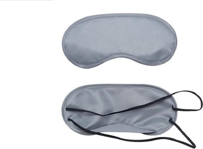Natuurlijk zijden zacht slaapmasker verstelbare riem blinddoek glad comfortabel slaapmasker grijs.