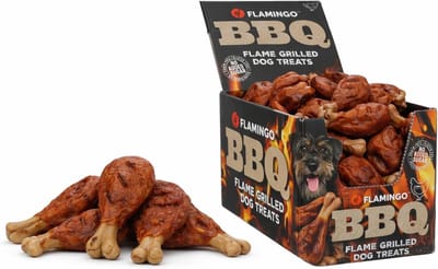 Hondensnack – Flamingo BBQ Kotelet met kip S – 2 kg – glutenvrij & graanvrij – zonder toegevoegde suikers – rijk aan eiwitten – met kip, erwtenzetmeel & zoete aardappelmeel