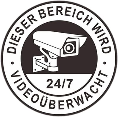 Waarschuwingsbord Camera - Beveiliging Sticker - Eigendom Beveiligen - Zelfklevend PVC - Diverse Maten - Meerkleurig