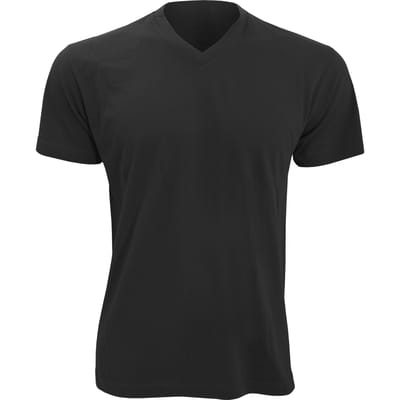 SOLS Herenoverwinning V Hals Korte Mouw T-Shirt (Diep zwart)