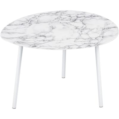 Leitmotiv Bijzettafel Ovoid - Wit - 67x60x42 cm - Modern,Scandinavisch