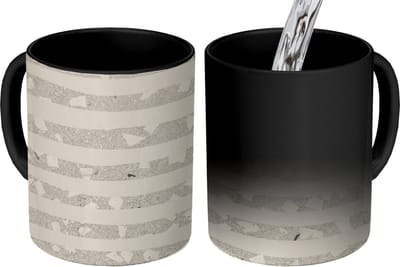 Magische Mok - Foto op Warmte Mokken - Koffiemok - Terrazzo - Terras - Pastel - Magic Mok - Beker - 350 ML - Theemok
