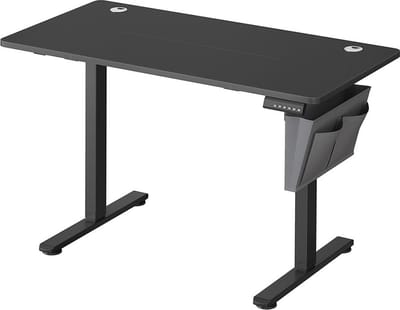 Elektrisch in hoogte verstelbaar bureau - Sta-bureau - Gemotoriseerd werkstation - Spaanplaat en staal - 60 cm x 120 cm x (72-120) cm