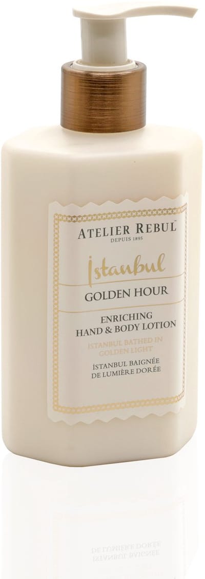 Atelier Rebul Istanbul Golden Hour - Hand & Body Lotion (250ml) - Natuurlijk - Oriëntaalse & Gourmand Geur - Hydraterend - Voor Alle Huidtypes