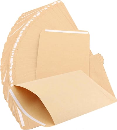 Set van 200 Zelfklevende Bruine Enveloppen 16 x 11 cm voor Zaadpakketten, Geld en Sieraden