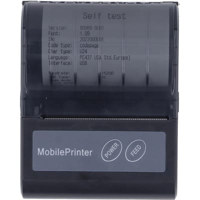 Imprimante Thermique de Reçus Bluetooth Portable Manuelle Imprimante Thermique pour Supermarché Restaurant black