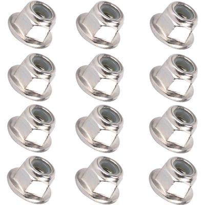 Lot de 12 écrous de blocage antidérapants de 4 mm pour pneus de voiture radiocommandée Axial Traxxas TRX4 TRX6 SCX10 110(argent ) argenté