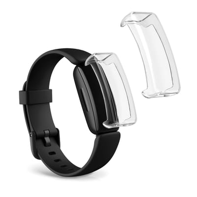 kwmobile 2x smartwatch hoes geschikt voor Fitbit Inspire 3 / Inspire 2 / Ace 3 hoesje - Siliconen sporthorloge cover - Activity tracker case in transparant