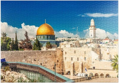 Legpuzzel Jeruzalem - Stadsgezicht Puzzel - Ontspannen Tijdverdrijf - Hoge Resolutie Print - 1000 Stukjes - Meerdere Kleuren