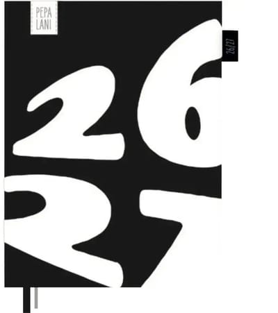 Pepa Lani Agenda A5 2026-2027 Black & White Numbers