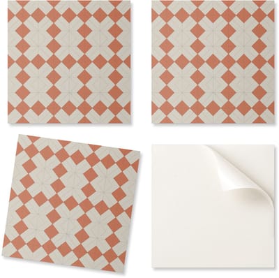 Decoratieve zelfklevende wandtegels voor de woonkamer met ruitpatroon in een raster van 20x20x20 cm