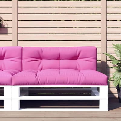Kussen voor palletbank - Bankkussen Tuinkussen - Buiten Zitten - Waterafstotend - 2 stuks - Roze