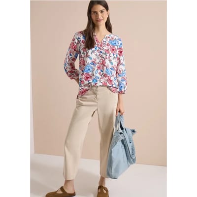 Tuniek met 3/4-mouwen en bloemenpatroon