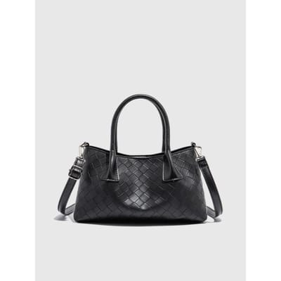 Blauwe Gebreide Groentemand Tas Dames High-end Licht Luxe Handtas Modieuze Casual Draagtas