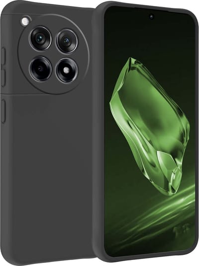 Hoesje Geschikt voor OnePlus 12R - Sterk & Shockproof - Hoes Cover - Siliconen Case - Zwart