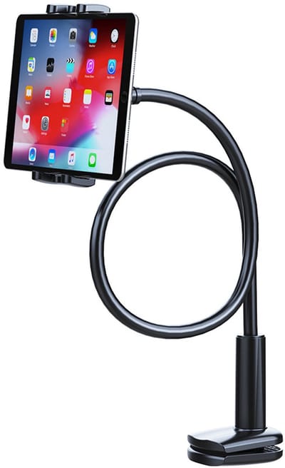 Tablethouder flexibel en verstelbaar-Ergonomische Telefoonhouder-Universeel 360 graden draaibare tablethouder-86cm-Zwart