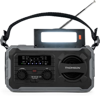 Solar noodradio RT280 THOMSON met zaklamp en powerbank functie