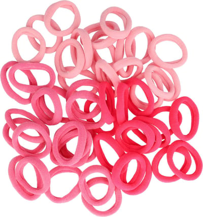Haarsoires Haarelastiekjes Mini 3,5cm - Endless - Roze - Set van 50 - Kleine Haar Elastiekjes voor Vlechtjes & Staartjes