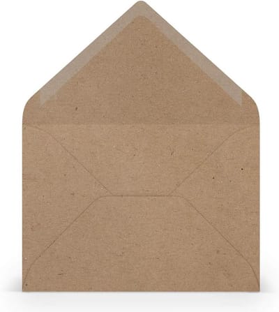 B6 Enveloppen - Kuvert Kraftpapier - Briefverkeer Versturen - Zonder Venster - 17.8 x 12.5 cm - Bruin