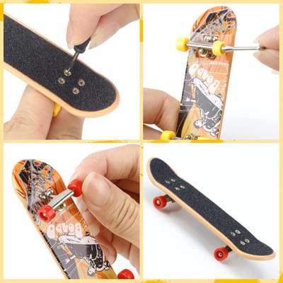 Dailygoods- Vingerskateboard Rampset - Mini Skateboard Ramp - Vingerboard Skate Park - 2 x Vingerskateboard - 1 x Vingerscooter - Inclusief Reservewielen en Gereedschap