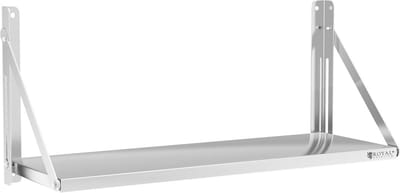Wandbord - opvouwbaar - 100 x 30 cm - 40 kg - Roestvrij staal - Royal Catering