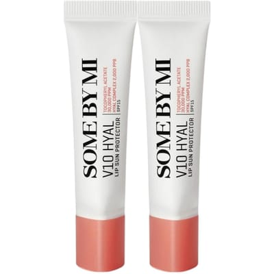 SOME BY MI V10 Hyal Lip Sun Protector SPF15 (Rooskleurig) 7ml x 2 stuks – Gekleurde Lippen Zonnebrandcrème voor UV-Bescherming & Rimpelverzorging