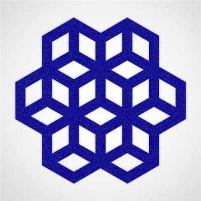 Blokjes vilt onderzetter - Donkerblauw - 6 stuks - ø 95 mm - Glas onderzetter - Cadeau - Woondecoratie - Woonkamer - Tafelbescherming - Onderzetters Voor Glazen - Keukenbenodigdheden - Woonaccessoires - Tafelaccessoires